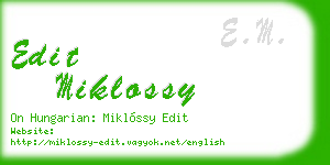edit miklossy business card